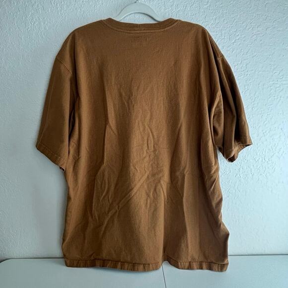 Carhartt Brown K87 Loose Fit Short Sleeve Pocket T-shirt Size 2XL - Picture 9 of 10